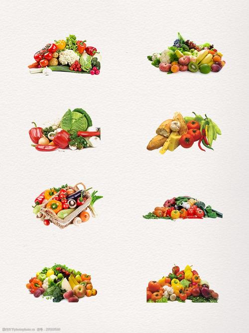 产品实物蔬菜水果堆png元素